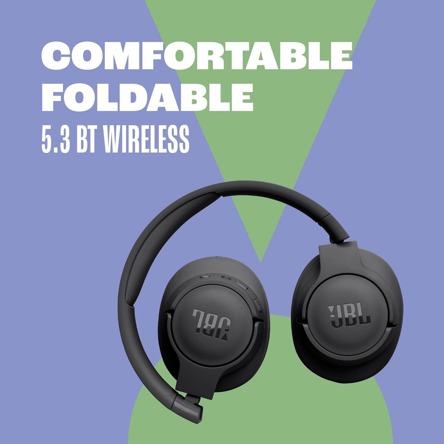 JBL TUNE 720BT - Wireless over-ear headphones Pure Bass sound, Bluetooth 5.3, Up to 76H battery life and speed charge, Lightweight, comfortable and foldable design (Purple)