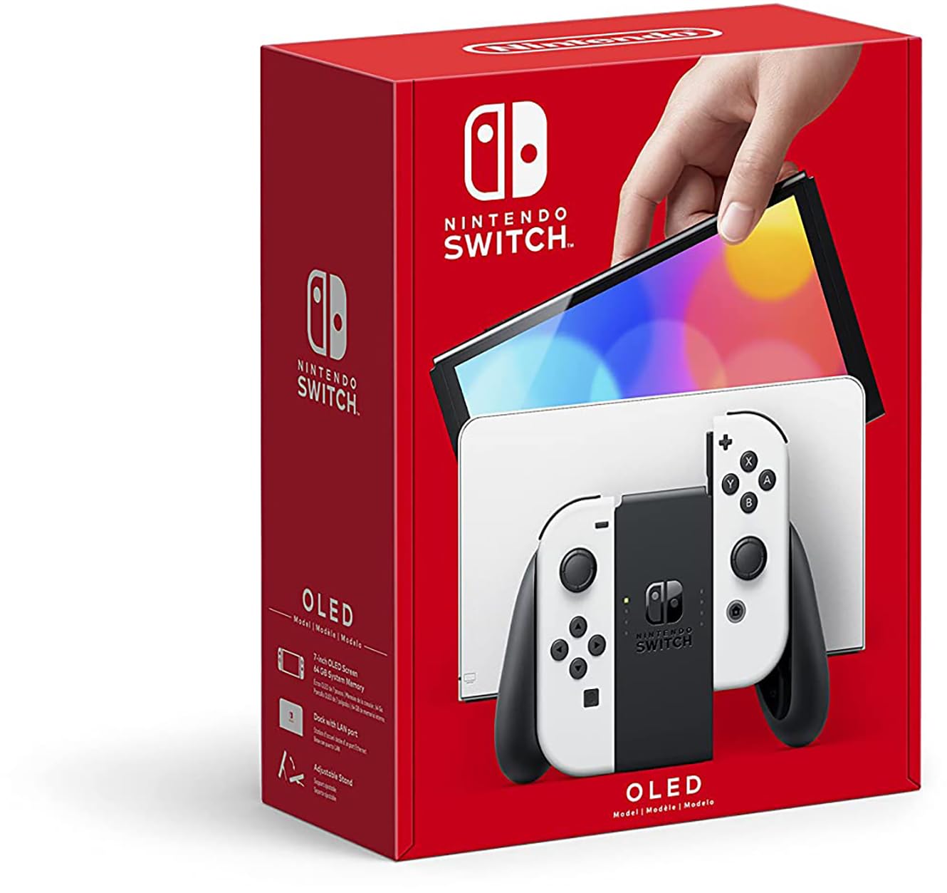 Nintendo Switch (OLED model) with White Joy-Con