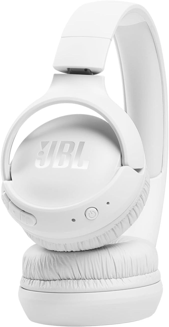 JBL Tune 510BT: Wireless On-Ear Headphones with Purebass Sound - White, Medium